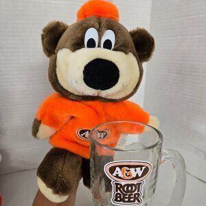 A & W Rootbeer Rootbear Plush Puppet Only mug not available